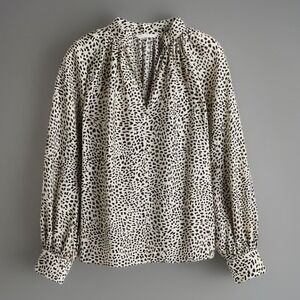 NWT - H & M Oversized Blouse‎ Leopard Print Womens Size Small